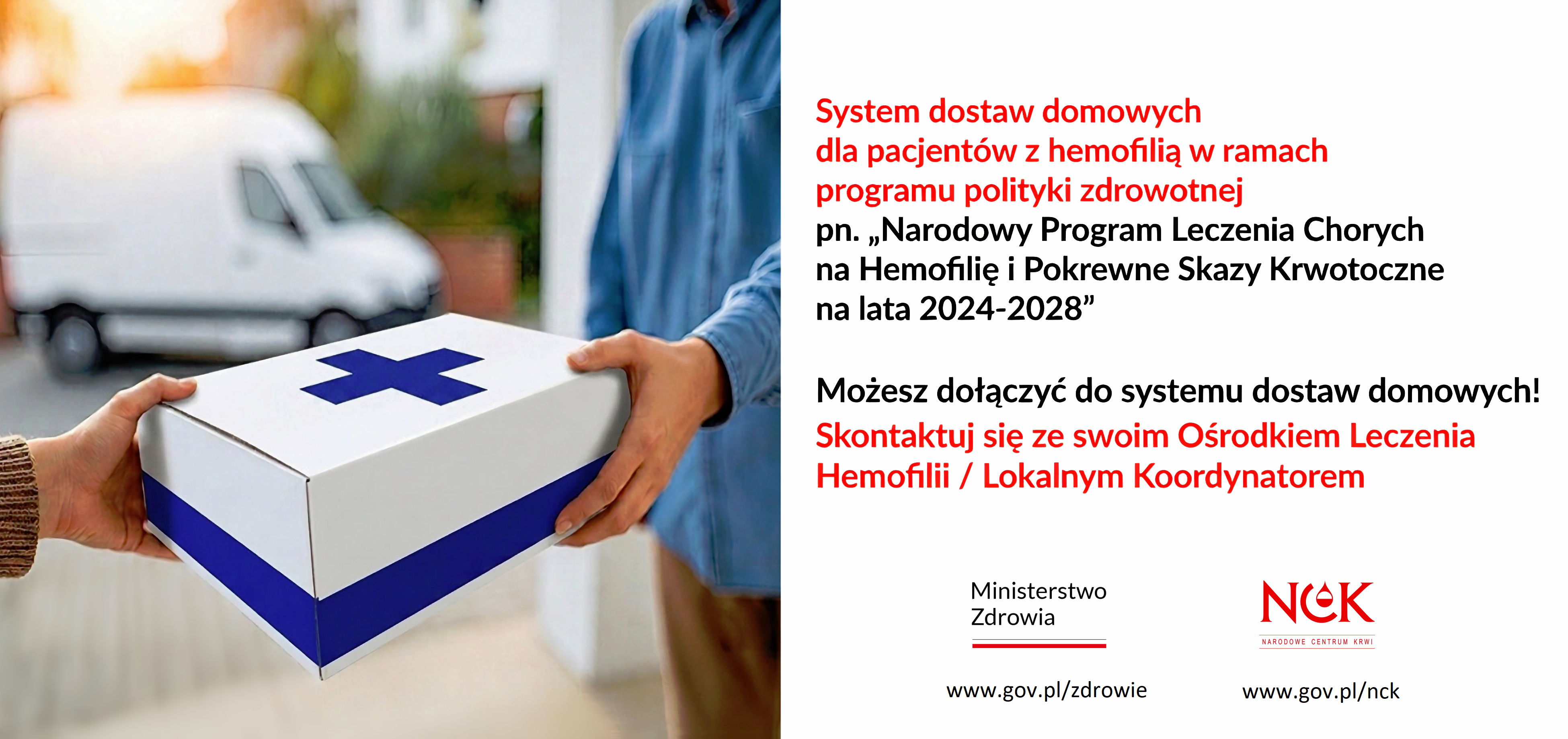 Dostawy domowe koncentratów czynników krzepnięcia