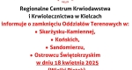 RCKiK w Kielcach informuje o nieczynnych Oddziałach Terenowych w Wielki Piątek